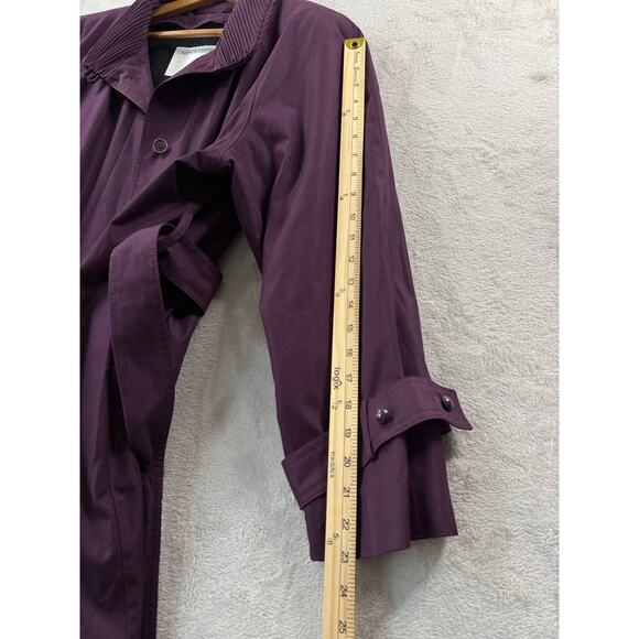 Limited Edition London Fog 16R Purple Trench Coat Raincoat Removable Wool Lining - Picture 7 of 9